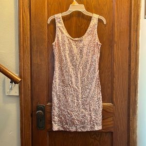 Pink sequined dress